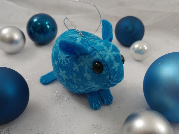 Cobalt Blue Guinea Pig Ornament