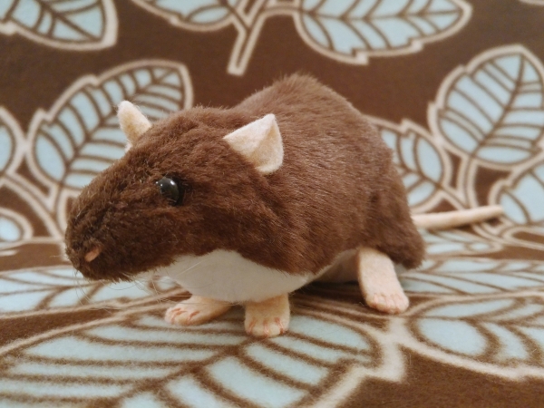 Dark Brown Berkshire Rat Plushie