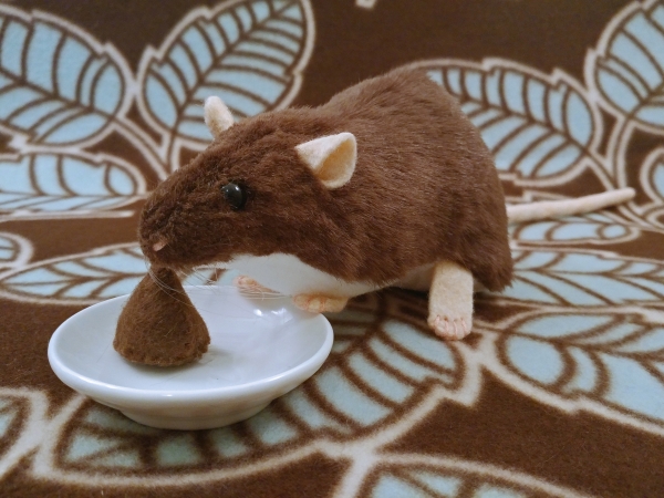 Dark Brown Berkshire Rat Plushie