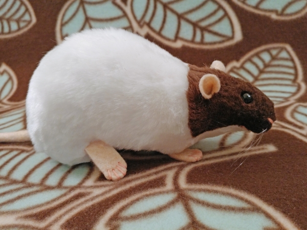 Dark Brown Capped Rat Plushie
