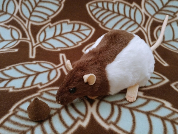 Dark Brown Half-Hooded Rat Plushie