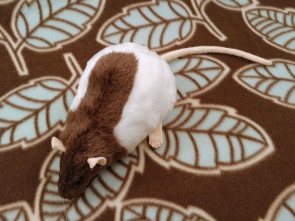 Dark Brown Half-Hooded Rat Plushie