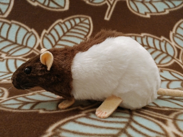 Dark Brown Half-Hooded Rat Plushie