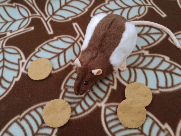 Dark Brown Hooded Rat Plushie