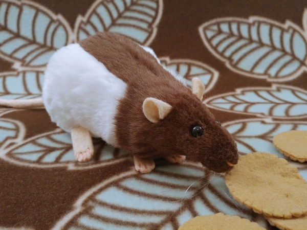 Dark Brown Hooded Rat Plushie