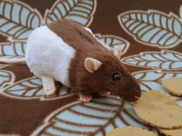 Dark Brown Hooded Rat Plushie
