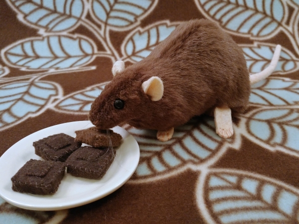 Dark Brown Rat Plushie