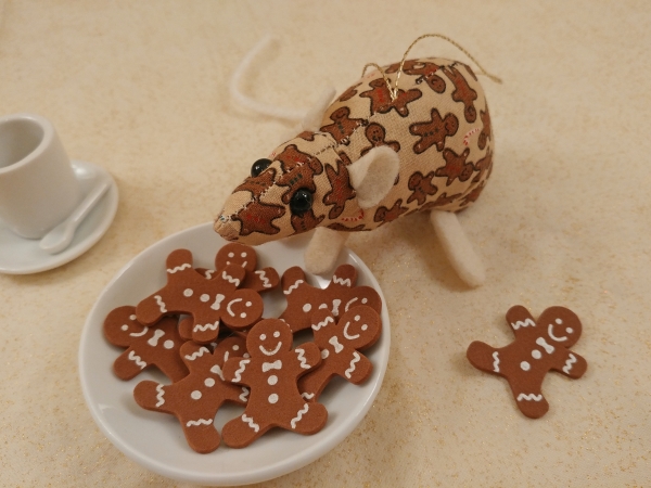 Gingerbread Mouse/Rat Ornament
