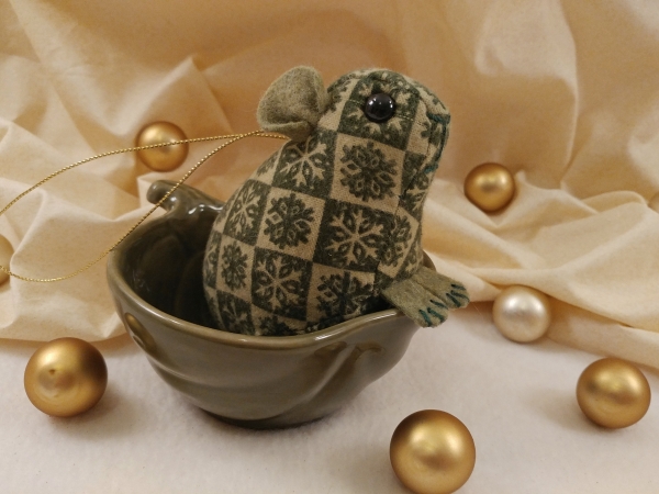 Green Checkered Guinea Pig Ornament