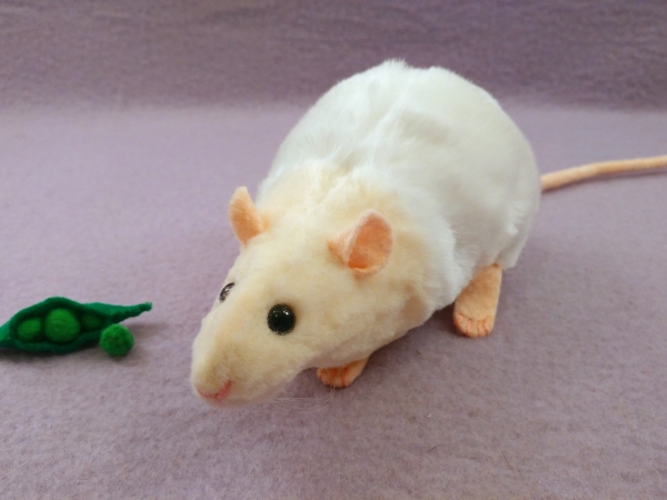 Ivory Bareback Rat Plushie