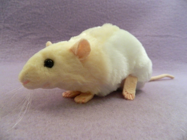 Ivory Half-Hooded Rat Plushie