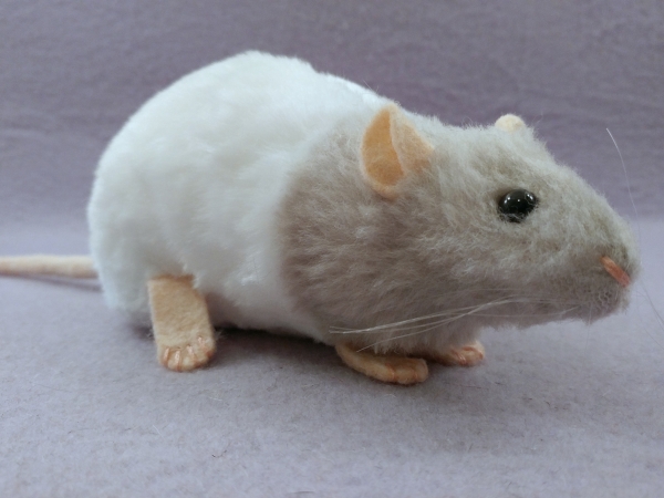 Light Grey Bareback Rat Plushie