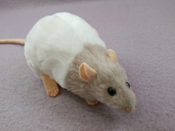 Light Grey Bareback Rat Plushie