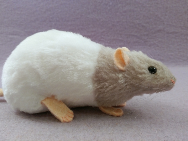 Light Grey Bareback Rat Plushie