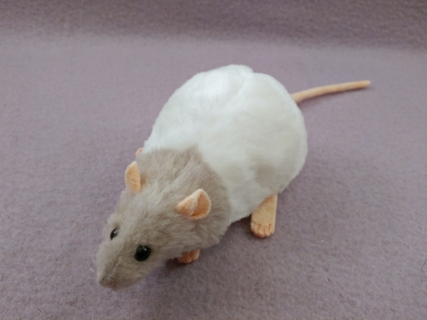 Light Grey Bareback Rat Plushie