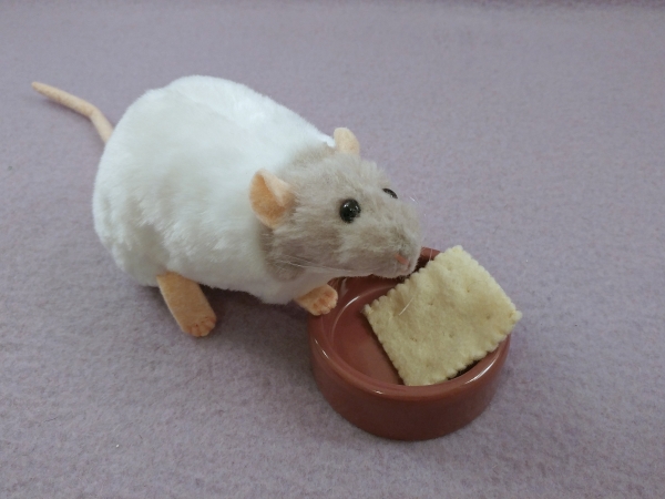 Light Grey Capped Rat Plushie