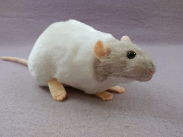 Light Grey Capped Rat Plushie