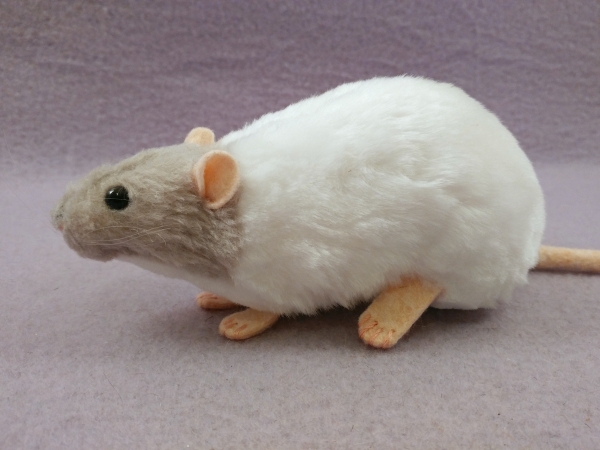 Light Grey Capped Rat Plushie