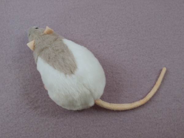 Light Grey Half-Hooded Rat Plushie