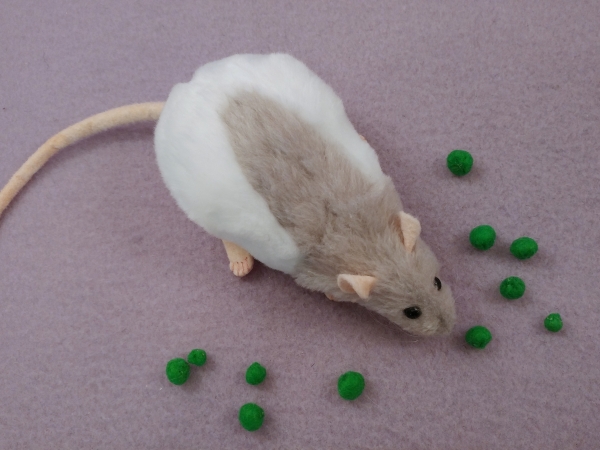 Light Grey Half-Hooded Rat Plushie