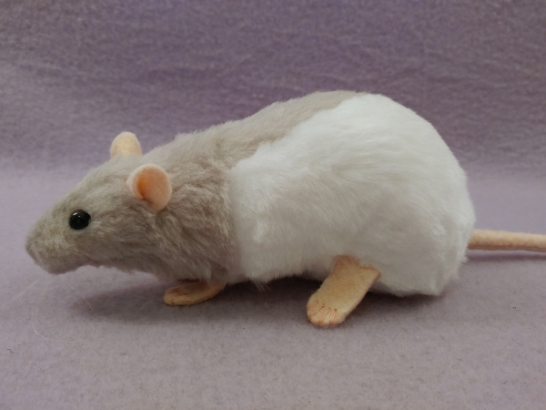 Light Grey Half-Hooded Rat Plushie