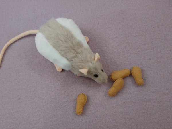 Light Grey Hooded Rat Plushie