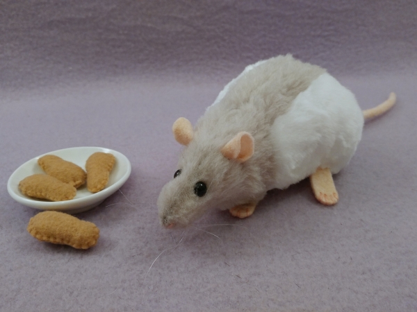 Light Grey Hooded Rat Plushie