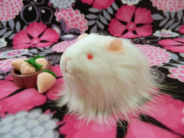 Little White Longhaired Guinea Pig Plushie