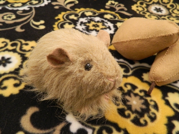 Little Beige Longhaired Guinea Pig Plushie
