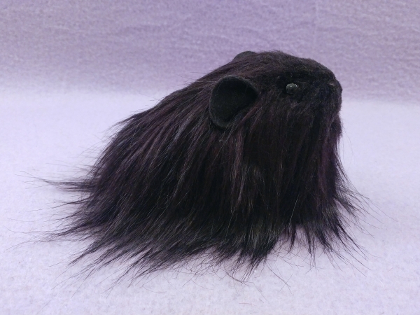 Little Black Longhaired Guinea Pig Plushie