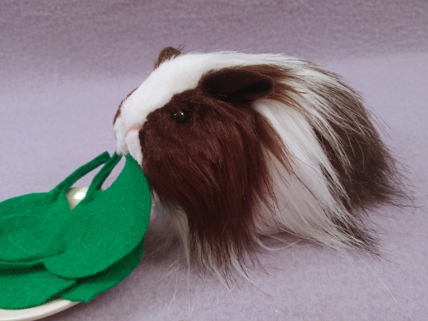 Little Dark Brown Dutch Longhaired Guinea Pig Plushie