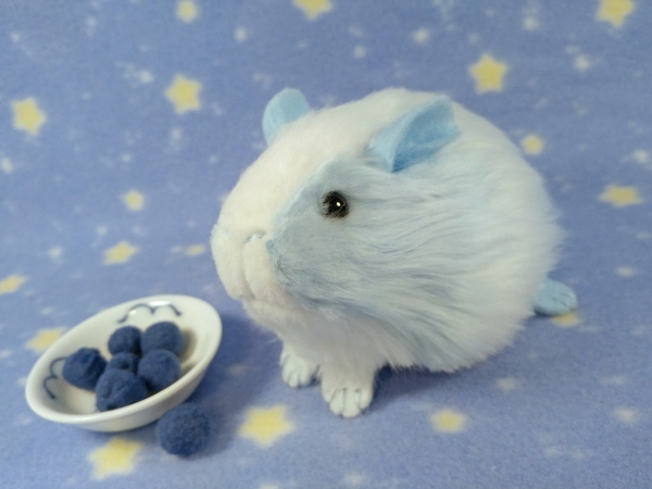 Little Light Blue Guinea Pig Plushie (Fluffy)