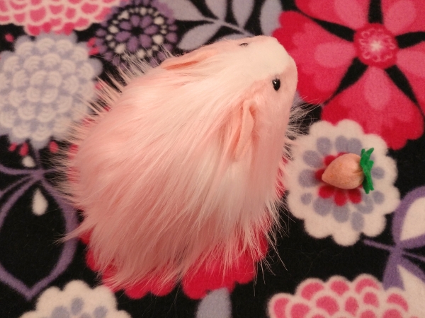 Little Pink Longhaired Dutch Guinea Pig Plushie