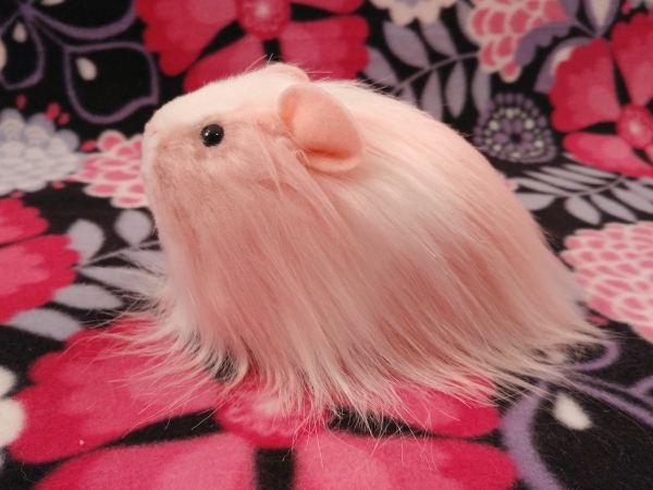 Little Pink Longhaired Dutch Guinea Pig Plushie