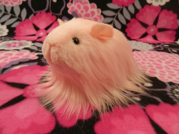 Little Pink Longhaired Guinea Pig Plushie