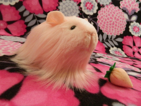 Little Pink Longhaired Guinea Pig Plushie