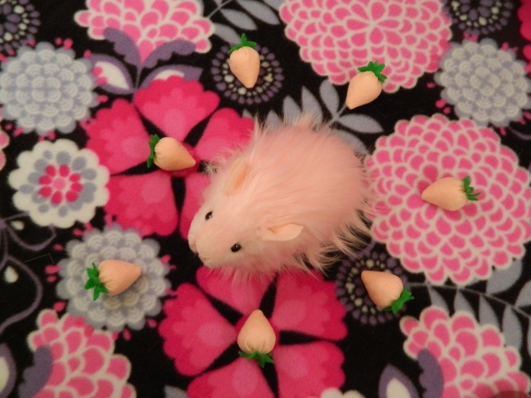 Little Pink Longhaired Guinea Pig Plushie