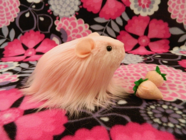 Little Pink Longhaired Guinea Pig Plushie