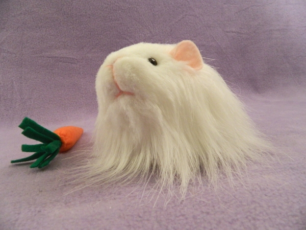 Little White Longhaired Guinea Pig Plushie