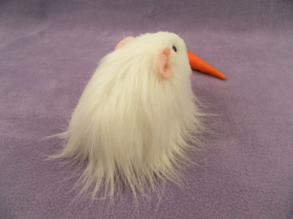 Little White Longhaired Guinea Pig Plushie