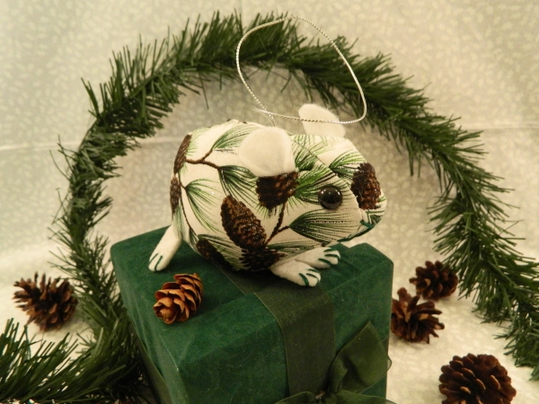 Pine Cones Guinea Pig Ornament