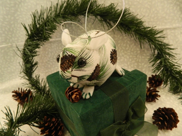 Pine Cones Guinea Pig Ornament