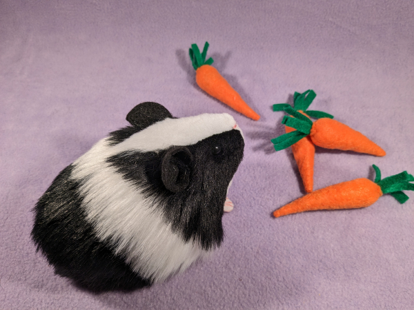 Little Black Dutch Guinea Pig Plushie