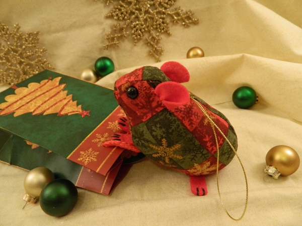 Red & Green Checkered Guinea Pig Ornament