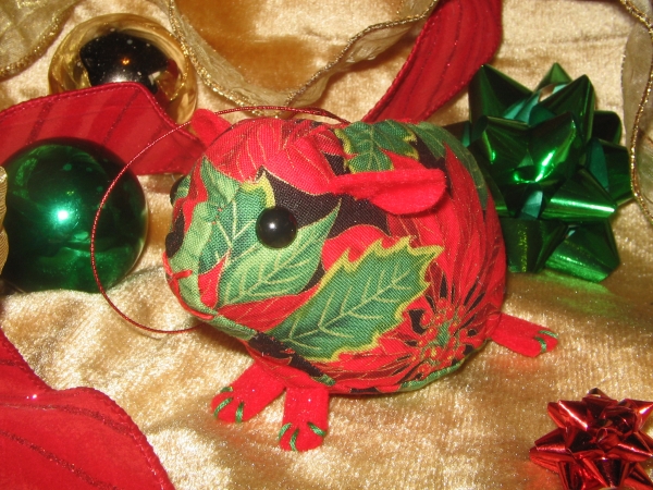 Red Poinsettias Guinea Pig Ornament