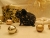 Black with Gold Vines Guinea Pig Ornament