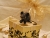 Black with Gold Vines Mouse/Rat Ornament