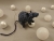 Dark Blue Checkered Mouse/Rat Ornament