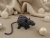 Dark Blue Checkered Mouse/Rat Ornament