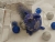 Dark Blue with Silver Snow Guinea Pig Ornament